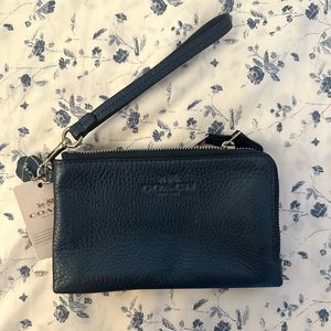 Teal Coach Wristlet